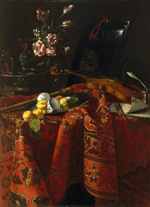 Stilleben med musikinstrument